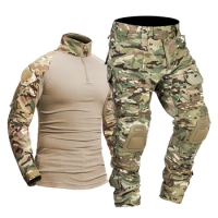 Military Uniform Camouflage Tactical Multicam Suit Men Airsoft Combat Paintball Shirt Coat Pant Soldier Sniper Hunting Clothes
