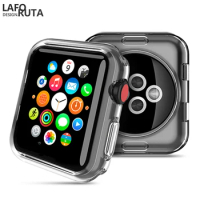 Laforuta Silicone Cover for Apple Watch Case 42mm 38mm Transparent TPU soft Silicone Protective cover for iWatch Series3/2