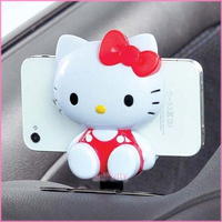 asdfkitty可愛家☆KITTY紅背心車用手機架/止滑手機座-日本正版商品