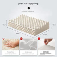 Natural Latex Orthopedic Pillows Massage Sleeping Thailand Latex Pillows Neck Protect Cervical Slow Rebound Memory Foam Pillow