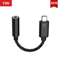 TRN TE DAC AMP Adapter Type-C to 3.5mm Audio Cable chip Earphone Amplifier PCM 192kHz Cable