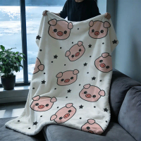 1pc UltraSoft Plush Pig Blanket Suitable for Bed, Sofa, Travel & Camping - Cozy Warm Throw with Cute