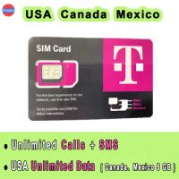 USA Unlimited Data &amp; CALL &amp; SMS，Canada,Mexico 5GB，USA Prepaid Sim Card ,Unlimited Internet，America，Canada，Mexico Travel Sim Card