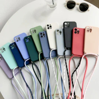 Cord Chain Necklace Lanyard Rope Soft Case For OPPO A7 A74 A54 5g A17 A36 A96 A16 A55 A53S A57 2020 5g A32 A94 Phone Rope Cover