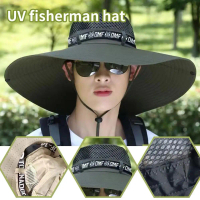 Summer Large Brim Fishing Hat UV Protection Fisherman's Hat Cool Hat Outdoor E1B5