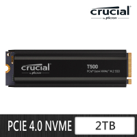 Crucial 美光 T500 2TB M.2 2280 PCIe 4.0 ssd固態硬碟 讀 7400M/寫 7000M 含散熱片(CT2000T500SSD5)