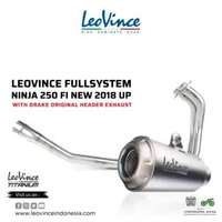 Knalpot Leovince Fullsystem Ninja 250 FI New 2018 up With Header Drake Original LV 10 Titanium