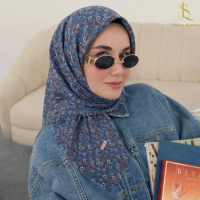 Eyfel Little Flow Hijab Segi Empat Katun Flame 100cm EYF100K101