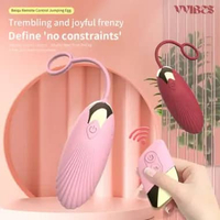 VVIBES Alat Pijat Getar Mini Nirkabel (Wireless) dengan Remote Control MERAH
