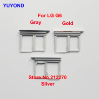 YUYOND Nano Sim &amp; Micro SD Card Tray Slot Holder For LG G6 Sim Card Tray Holder With Waterproof Gasket Replacement Wholesale