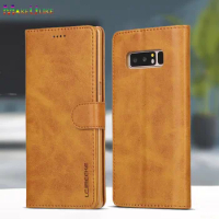 Flip Wallet Case For Samsung Galaxy Note 20 Ultra 8 9 10 Plus 10Plus Note20 Note10 Note9 Note8 Case Leather Plain Luxury Cover