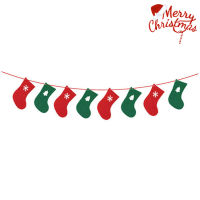 【BLS】聖誕毛氈布裝飾吊旗-襪子(節慶派對/裝飾佈置/吊旗)