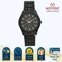 Mirage Jam Tangan Pria Analog 8830 M Full Black Original Stainless Plat Hitam