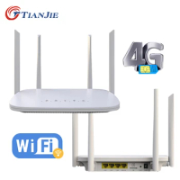 4G LTE Wifi SIM Card Router 2.4G 150Mbps Wireless CPE Modem FDD 4*WAN/LAN RJ45 Ports 32 Users Router 3G With 4*External Antennas