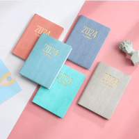 Agenda 2024 Notebook Weekly Planner Notebooks Diary Caderno To Do List Pocket Note Book Diario Calendar Office Papelaria Notepad