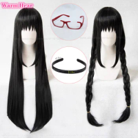 Anime Akemi Homura Cosplay Wig Long Straight Black Cosplay Anime Wigs Halloween Party Carnival Role Play Hair + Wig Cap