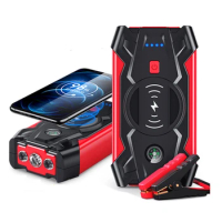 39800mAh Car Jump Starter Power Bank Powerbank Portable Qi Wireless Charger for iPhone Auto Jumper Engine Battery Car Emergency