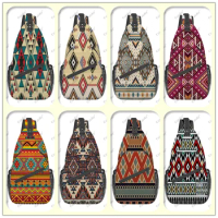 indian aztec navajo Crossbody bag men's casual crossbody shoulder bag chest bag sports bag storage women's crossbody bag