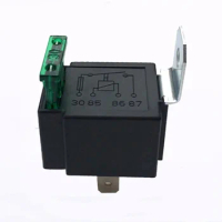 1Pcs 4 Pins Car Motor 12V DC 30A Normally Open Contacts Fused Relay 4 Wire Relays Metal Bracket Automotive Lamp Fuse 4P relais