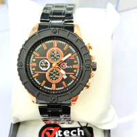 [BISA COD] Jam Tangan Pria VTECH Original Analog Sporty Rantai Stainless Tanggal Aktif Jam Cowok Pro