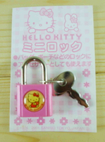 【震撼精品百貨】Hello Kitty 凱蒂貓 迷你鎖頭(附鑰匙)-粉色 震撼日式精品百貨