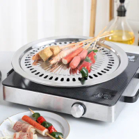 Smokeless Barbecue Grill Pan Non-Stick Gas Stove Plate for Electric Stove Baking Tray BBQ Tong Grill Barbecue Tools Home Outdoor