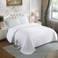White Black Bedspread sets 3 Piece Microfiber Lightweight Bed Quilted Coverlet 1 bed cover 2 Pillow Shams Twin Queen King size