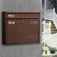 Classic Rainproof Villas Mailbox Outdoor Lockable Wall-Mount Newspaper Boxes Secure Letterbox Garden Post Box