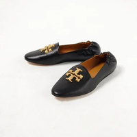 Sepatu TORY BURCH SMOKING GHW BLACK SLIPPER FLAT SHOES 100% ORIGINAL 36