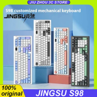 Jingsu S98 Mechanical Keyboard Bluetooth Wireless Three Mode Rgb Gasket Full Key Hot Swap 98 Keys Pbt Customized Gaming Keyboard