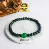Gelang Tasbih Batu Akik Black Jade ASLI Original Estetik 33 Butir