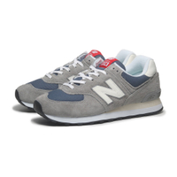 NEW BALANCE 休閒鞋 NB 574 灰藍紅 麂皮 復古 慢跑鞋 男 U574GWH