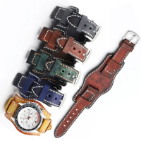 Cowhide Smart Watch for Men Band Bracelet 24mm 20mm 22mm Pallet Leather Watch Strap Bracelets Watchbands 18mm 19mm 21mm