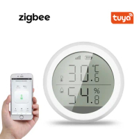 Tuya ZigBee Smart Home Temperature And Humidity Sensor With LED Screen Works With Google Assistant and Tuya Zigbee Hub