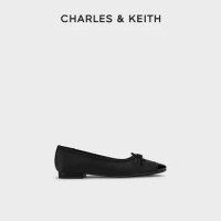 CHARLES&amp;KEITH24 Spring new CK1-70900507 Vintage bow ballet flats