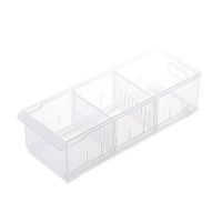 【KEYWAY 聯府】Fine隔板整理盒5.2L_附輪-3入(廚房收納盒 櫥櫃置物盒 LF1005)