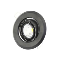 LED Spot Light Black/White LED Downlights Frame Round Fixture Holders Adjustable for MR16 GU10 Bulb Holder Recessed