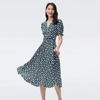 ชุดกระโปรง DVF SAMMIE DRESS สี LOOPS IVORY