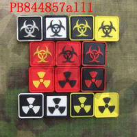 3D PVC Patch 2*Pieces Biohazard Nuclear Radiation Warning Tactics