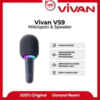 VIVAN VS9 Bluetooth Karaoke Speaker 360° RGB Light Voice Changer Black
