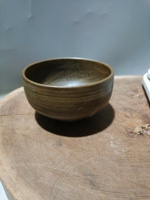 日本回流瓷器陶器昭和時期柴燒抹茶碗。小鹿田燒，全品。底部帶款