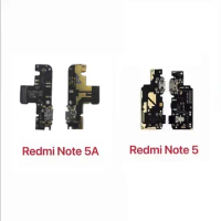 New Microphone Module+USB Charging Port Board Flex Cable Connector Parts For Xiaomi Redmi Note 5 5A Replacement