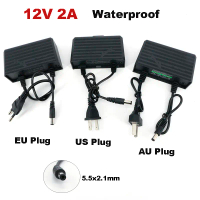 AC 100V 240V to DC 12V 2A 2000ma Waterproof AU US EU wall Power Adapter outdoor For CCTV Security AH