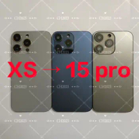 For XS To 15 Pro DIY Back Cover Housing For Apple iPhone XS Convert into Apple iPhone 15 Pro , iPhone XS Like iPhone 15 Pro