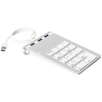 【Bill Case】高階輕薄18鍵USB 3.0 x 3孔 多功鍵盤集線器(5 Gbps 高速傳輸擴充 一機多用)