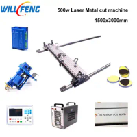Will Feng 1500x3000mm 500W Co2 Laser Cut Metal Machine TF6225 Controller With Auto Focus Metal Laser Cut Head Chiller CW6000