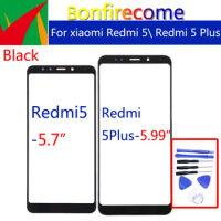 Redmi5 Front Panel For Xiaomi Redmi 5 Redmi5 Touch Screen Front Panel Glass Lens Outer Glass For Redmi 5 Plus 5Plus