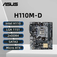 ASUS H110M-D Motherboard LGA 1151 Support i7-6700K 6700 i5-6600K 6500 i3-6300 6100 CPU DDR4 Intel H1