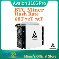 Free Shipping BTC Miner Avalon 1126 PRO 60T 64T 68T Bitcoin Crypto Mining Machine Avalonminer A1126 In Stcok