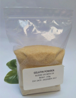 Gelatin Bubuk Halal sertifikat Halal MUI Repak 250g Bebas gula Bahan Sapi Baking